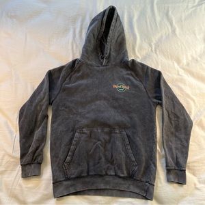 Hard Rock Cafe Acid Wash Black Hoodie - M